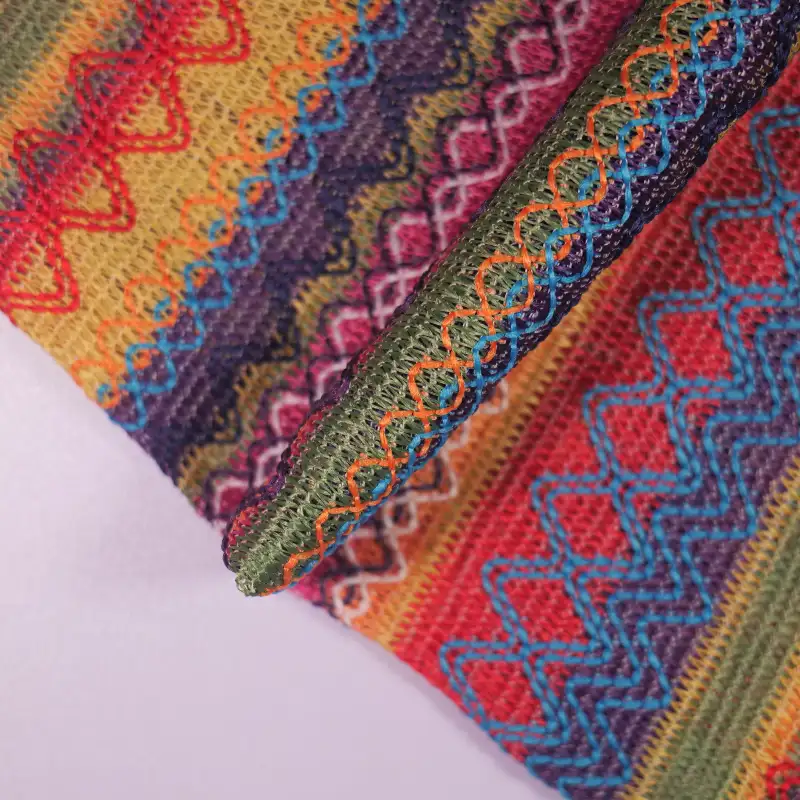 China Fabric for Shirt,Skirt Mesh Knit Fabric Polyester Rainbow color buy from China wholesaler bulk order at wholesale price free worldwide shipping Alibaba