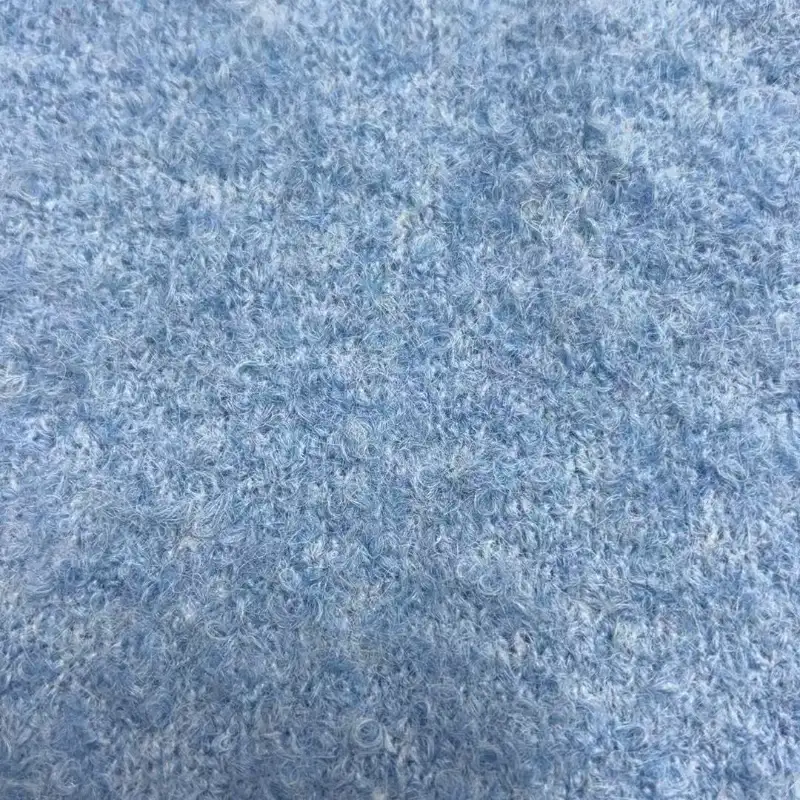 China Yarn for Open Cardigan (Sweater),Full-Zipper Cardigan (Sweater),Shirt Long Sleeve Button (Sweater),Crew Neck Pullover (Sweater) Boucle Yarn Fancy Yarn Polyester Acrylic Wool Elastane China Blue color buy from China wholesaler bulk order at wholesale price free worldwide shipping Alibaba