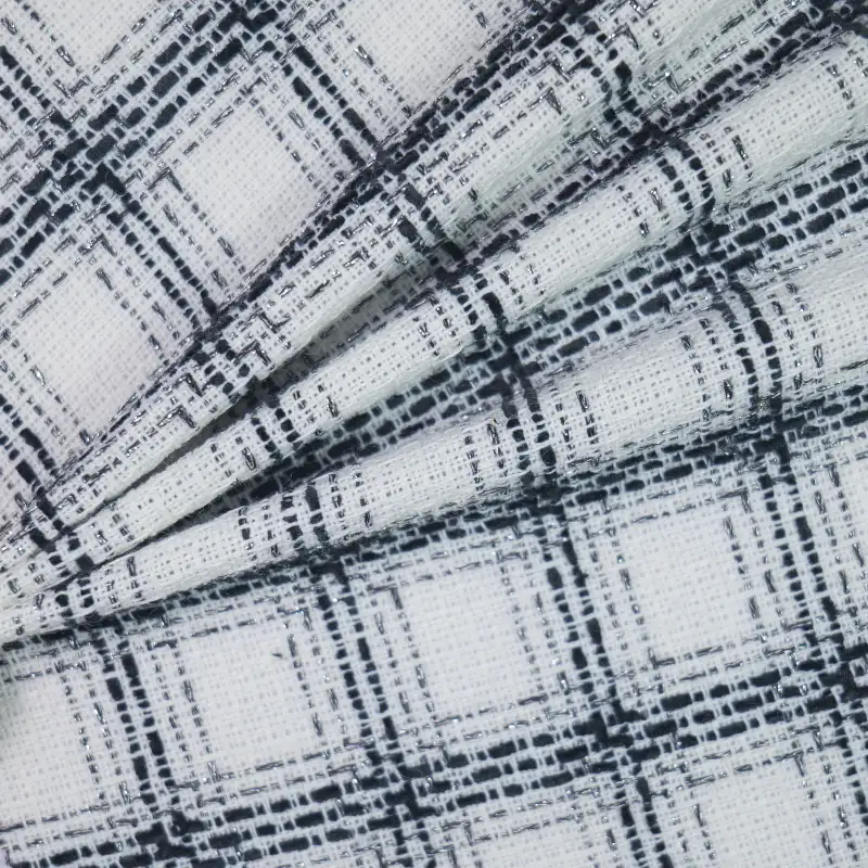 China Fabric for Jackets,Blazer,Skirt Woolen Tweed Woolen Polyester white black color buy from China wholesaler bulk order at wholesale price free worldwide shipping Alibaba