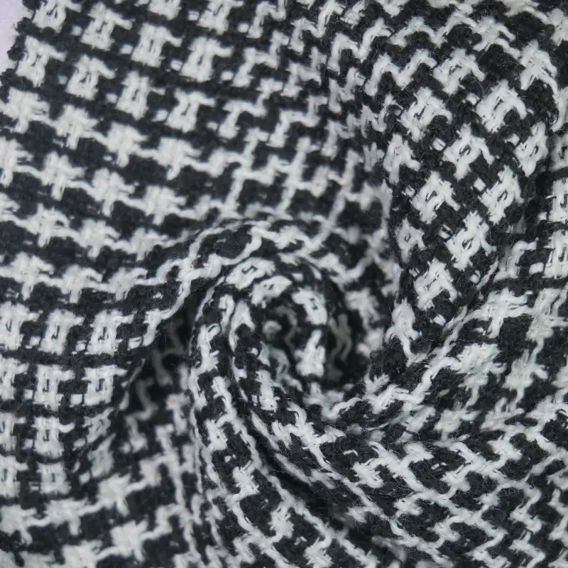 China Fabric for Jackets,Blazer,Overcoat Woolen Tweed Woolen Polyester Acrylic Other BLACK white color buy from China wholesaler bulk order at wholesale price free worldwide shipping Alibaba