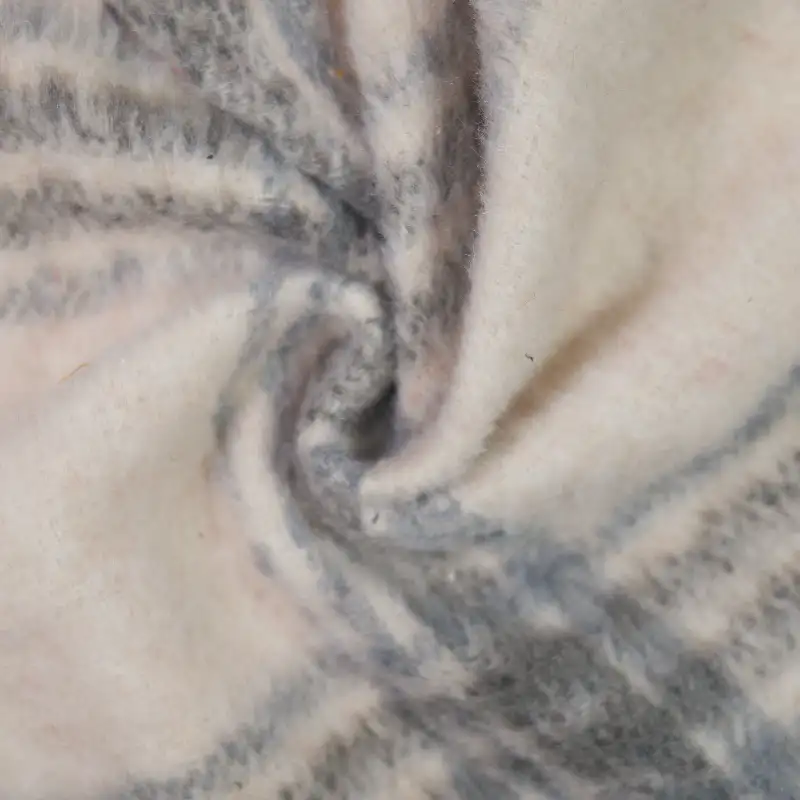 China Fabric for Jackets,Blazer,Overcoat Woolen Tweed Woolen Polyester rice white -grey color buy from China wholesaler bulk order at wholesale price free worldwide shipping Alibaba