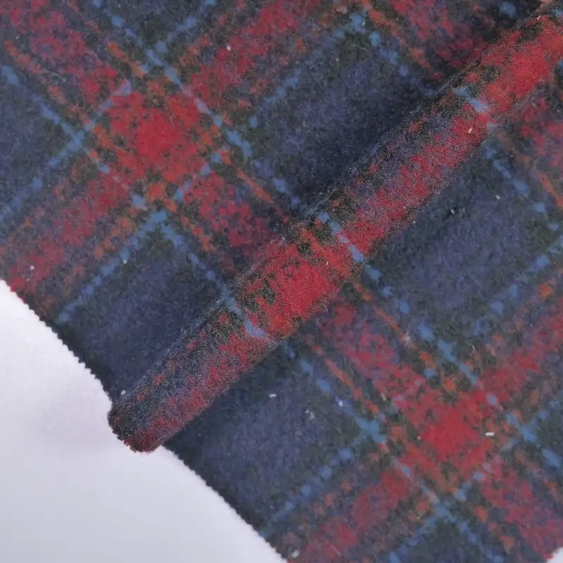 China Fabric for Jackets,Blazer,Blouse Woolen Tweed Woolen PET Wool blue red color buy from China wholesaler bulk order at wholesale price free worldwide shipping Alibaba