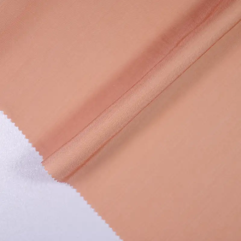 China Fabric for Shirt,Blouse,Crop Top,Skirt Tencel-nylon Interwoven Fabric Woven Blended Fabric Tencel Acetate Salmon color buy from China wholesaler bulk order at wholesale price free worldwide shipping Alibaba