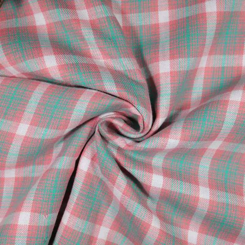 China Fabric for Shirt,Womens Slim Fit Shirt,Womens Stand Collar Shirt Yarn Dyed Check Natural Woven Fabric Cotton cyan pink color buy from China wholesaler bulk order at wholesale price free worldwide shipping Alibaba