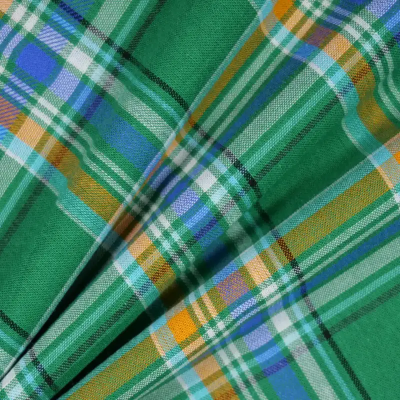 China Fabric for Shirt,Cropped V-Neck Shirt,Womens Slim Fit Shirt Yarn Dyed Check Woven Blended Fabric Cotton Rayon green blue color buy from China wholesaler bulk order at wholesale price free worldwide shipping Alibaba