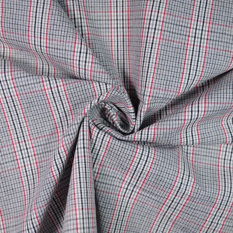 China Fabric for Shirt,Tier Midi Shirt Dress,Womens Slim Fit Shirt,Womens Stand Collar Shirt Yarn Dyed Check Woven Blended Fabric Cotton brown grey color buy from China wholesaler bulk order at wholesale price free worldwide shipping Alibaba