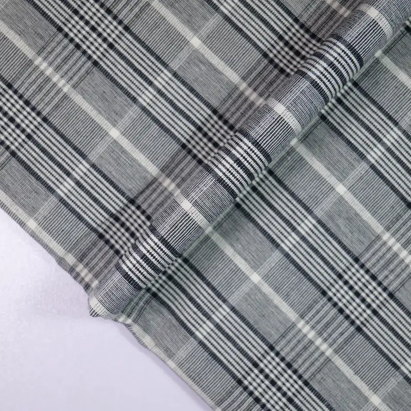 China Fabric for Shirt,Tier Midi Shirt Dress,Womens Slim Fit Shirt,Womens Stand Collar Shirt Yarn Dyed Check Woven Blended Fabric Cotton brown grey color buy from China wholesaler bulk order at wholesale price free worldwide shipping Alibaba