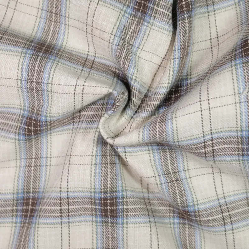 China Fabric for Shirt,Ruffle Shirt Dress,Womens Slim Fit Shirt Yarn Dyed Check Natural Woven Fabric Cotton grey coffee color buy from China wholesaler bulk order at wholesale price free worldwide shipping Alibaba