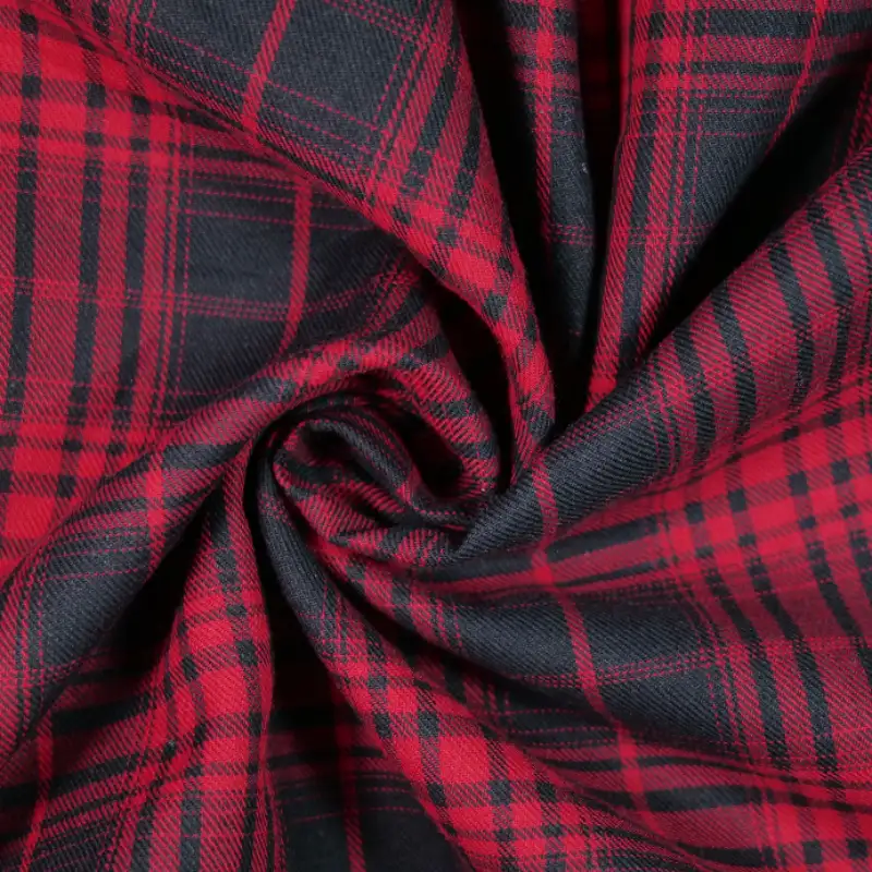 China Fabric for Shirt,Big Pockets Shirt Dress,Womens Slim Fit Shirt Yarn Dyed Check Natural Woven Fabric Cotton red black color buy from China wholesaler bulk order at wholesale price free worldwide shipping Alibaba