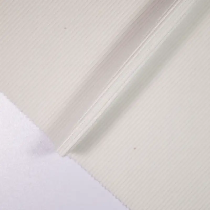 China Fabric for Pants,Jackets,Hoodie,Suit Ottoman Knit Fabric BCI Cotton Recycled Polyester Spandex white color buy from China wholesaler bulk order at wholesale price free worldwide shipping Alibaba