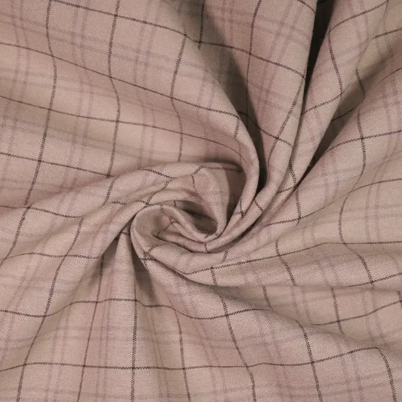 China Fabric for Shirt,Skirt,V-Neck Short Sleeve Shirt V Yarn Dyed Check Woven Blended Fabric Cotton Rayon grey color buy from China wholesaler bulk order at wholesale price free worldwide shipping Alibaba