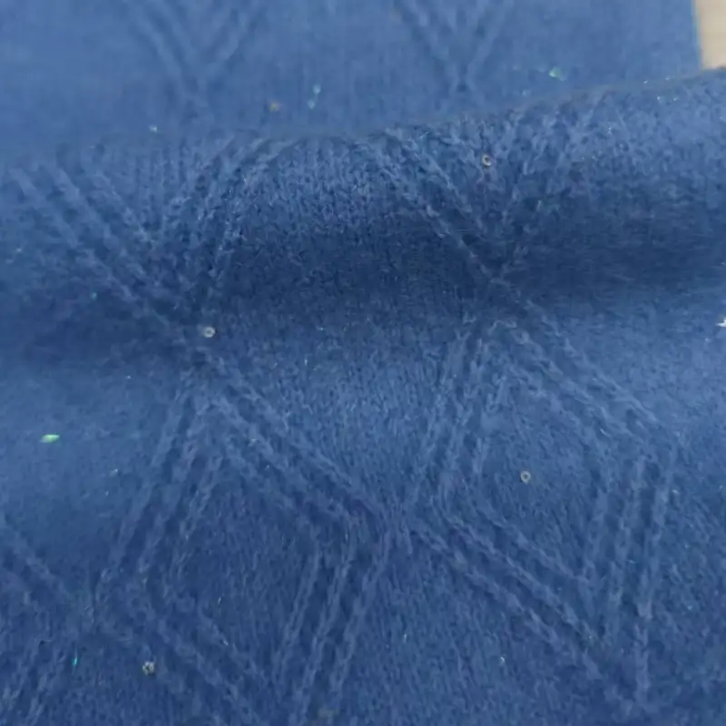 China Yarn for Open Cardigan (Sweater),Full-Zipper Cardigan (Sweater),Half-Zipper Cardigan (Sweater) Mossy Yarn Fancy Yarn Nylon Acrylic Lurex Polyester Metallic Gold Spandex blue color buy from China wholesaler bulk order at wholesale price free worldwide shipping Alibaba