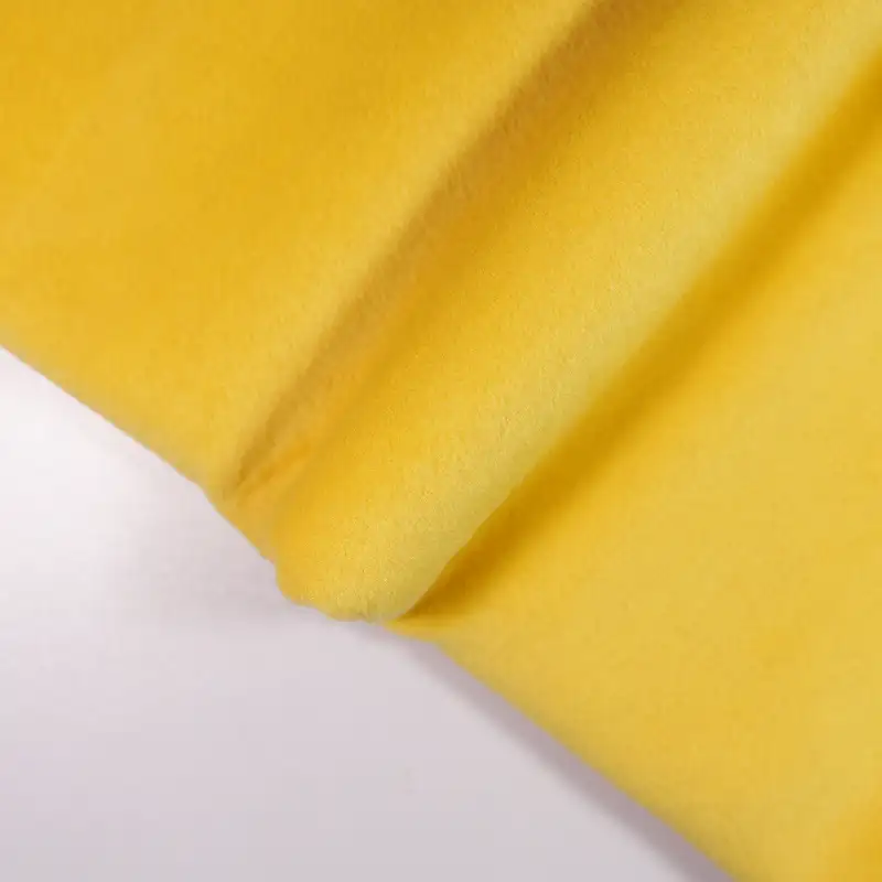 China Fabric for Jackets,Overcoat Fleece Knit Fabric Cotton Spandex Silk Polyester yellow color buy from China wholesaler bulk order at wholesale price free worldwide shipping Alibaba
