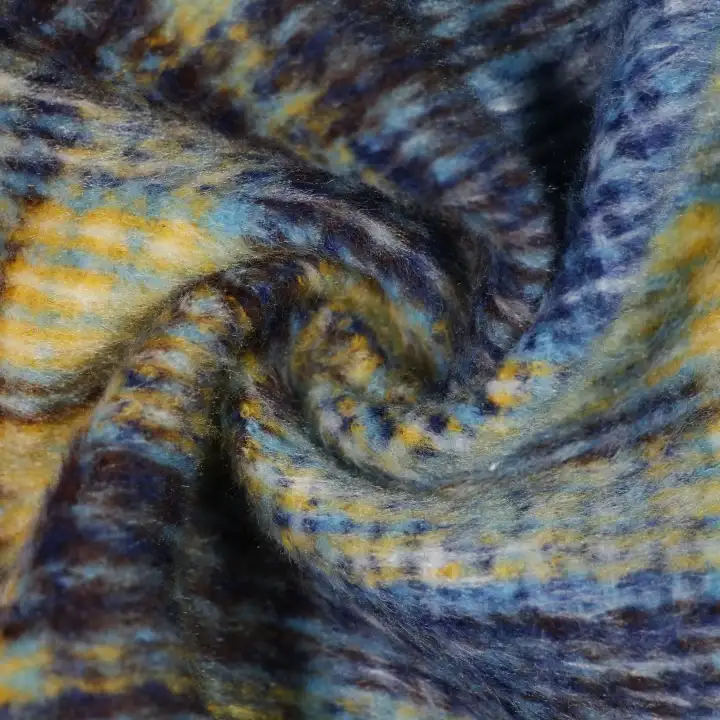 China Fabric for Jackets,Blazer,Overcoat Yarn Dyed Check Synthetic Woven Fabric Polyester BLUE color buy from China wholesaler bulk order at wholesale price free worldwide shipping Alibaba