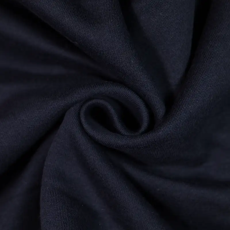 China Fabric for Hoodie,Wide Leg Trousers,Kids Peter Pan Collar Sleeveless Sweatshirt Fleece Knit Fabric Cotton Polyester black color buy from China wholesaler bulk order at wholesale price free worldwide shipping Alibaba