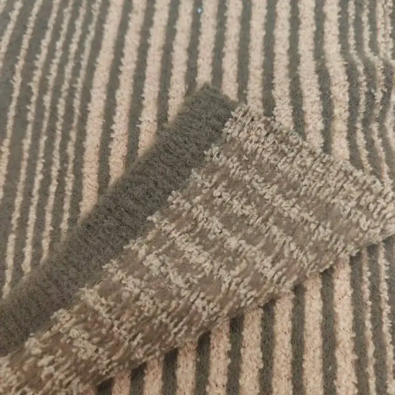 China Yarn for Men’s Vest (Sweater),Open Cardigan (Sweater),Full-Zipper Cardigan (Sweater),Shirt Long Sleeve Zipper (Sweater) Teddy Yarn Fancy Yarn Polyester Nylon Khaki and light brown alternate color buy from China wholesaler bulk order at wholesale price free worldwide shipping Alibaba