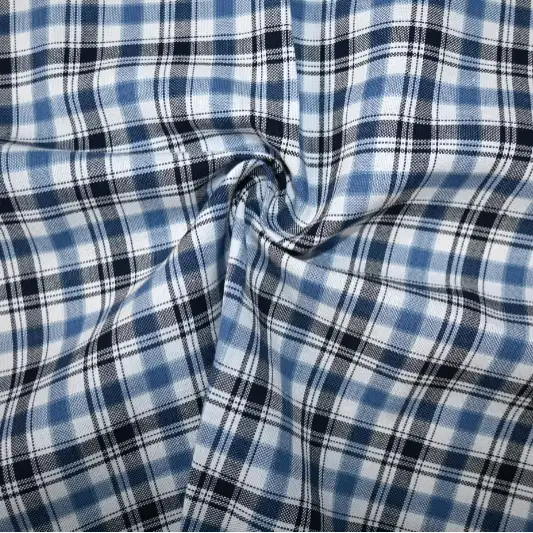 India Fabric for Shirt Cotton YD Twill Natural Woven Fabric Cotton Multi color Check color buy from India wholesaler bulk order at wholesale price free worldwide shipping Alibaba