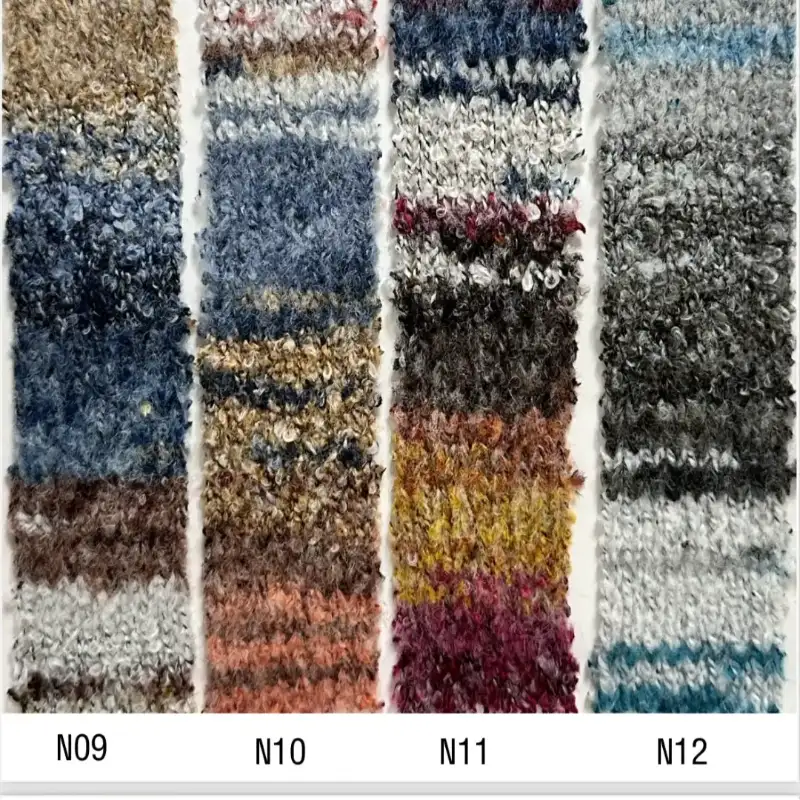 China Yarn for Ladies Vest (Sweater),Open Cardigan (Sweater),Crew Neck Pullover (Sweater),Crop Top Pullover (Sweater),Hoodie  (Sweater),Dresses (Cardigan Open) (Sweater),Roll Neck Jumper (Sweater),U-Neck Cardigan (Sweater) Boucle Yarn Fancy Yarn Acrylic Recycled Polyester Wool Colorful color buy from China wholesaler bulk order at wholesale price free worldwide shipping Alibaba