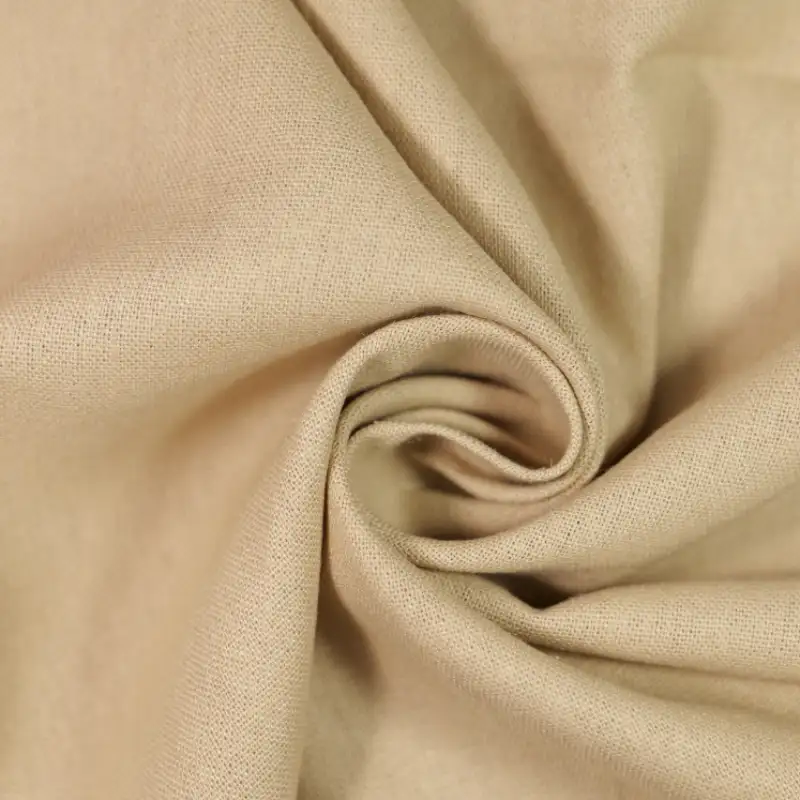 China Fabric for Shirt,Skirt,Sleeveless Puffy Mini Dress Cotton Plain Natural Woven Fabric Linen Cotton COFFEE color buy from China wholesaler bulk order at wholesale price free worldwide shipping Alibaba
