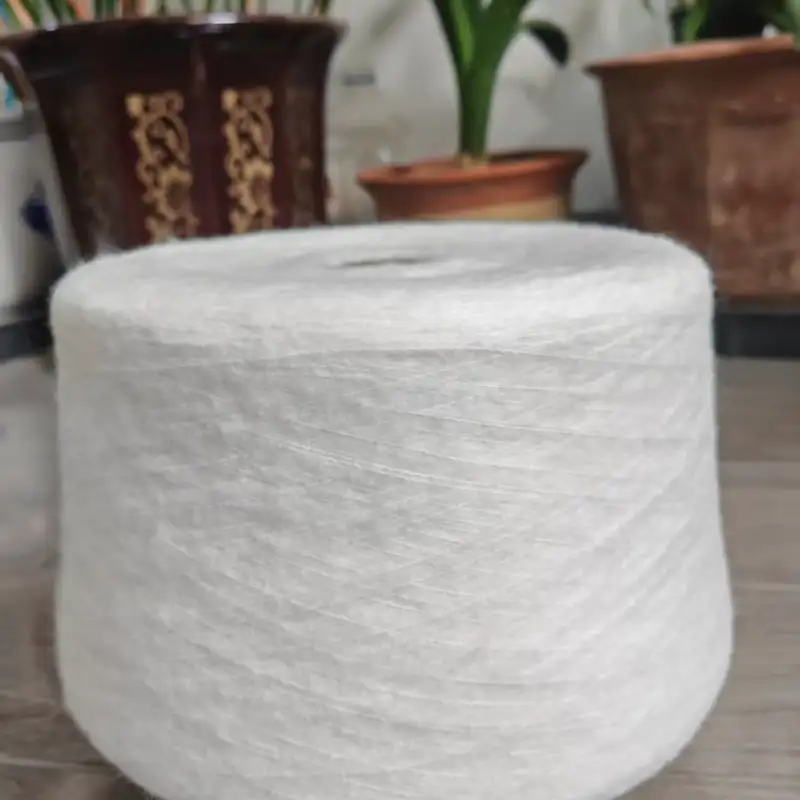 China Yarn for Open Cardigan (Sweater),Full-Zipper Cardigan (Sweater),Half-Zipper Cardigan (Sweater) Mossy Yarn Fancy Yarn Recycled Polyester Acrylic Wool Spandex white color buy from China wholesaler bulk order at wholesale price free worldwide shipping Alibaba