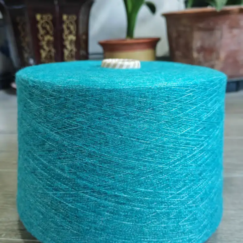 China Yarn for Open Cardigan (Sweater),Full-Zipper Cardigan (Sweater),Half-Zipper Cardigan (Sweater) Mossy Yarn Fancy Yarn Recycled Polyester Polyester Wool Acrylic Spandex acid blue color buy from China wholesaler bulk order at wholesale price free worldwide shipping Alibaba