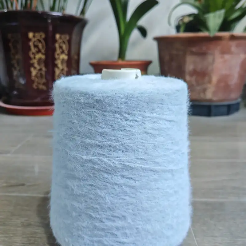 China Yarn for Open Cardigan (Sweater),Full-Zipper Cardigan (Sweater),Half-Zipper Cardigan (Sweater) Cat Feather Yarn Fancy Yarn Nylon blue color buy from China wholesaler bulk order at wholesale price free worldwide shipping Alibaba