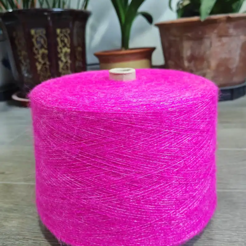 China Yarn for Open Cardigan (Sweater),Full-Zipper Cardigan (Sweater),Half-Zipper Cardigan (Sweater) Mossy Yarn Fancy Yarn Recycled Polyester Polyester Acrylic Wool Spandex rose red color buy from China wholesaler bulk order at wholesale price free worldwide shipping Alibaba