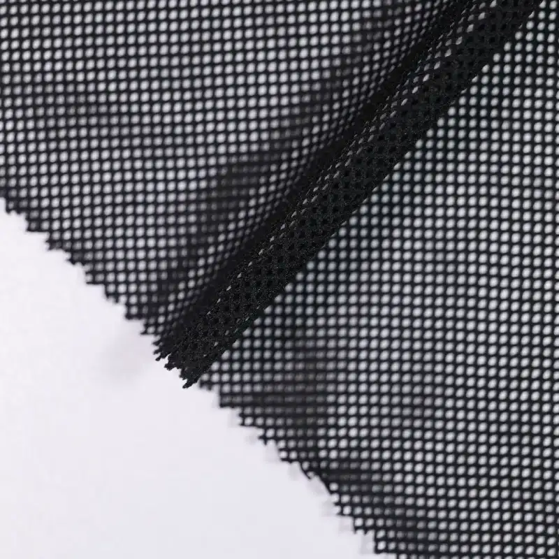 China Fabric for T-Shirt,Over Shirt,Backless Beach Dress Mesh Knit Fabric Polyester BLACK color buy from China wholesaler bulk order at wholesale price free worldwide shipping Alibaba