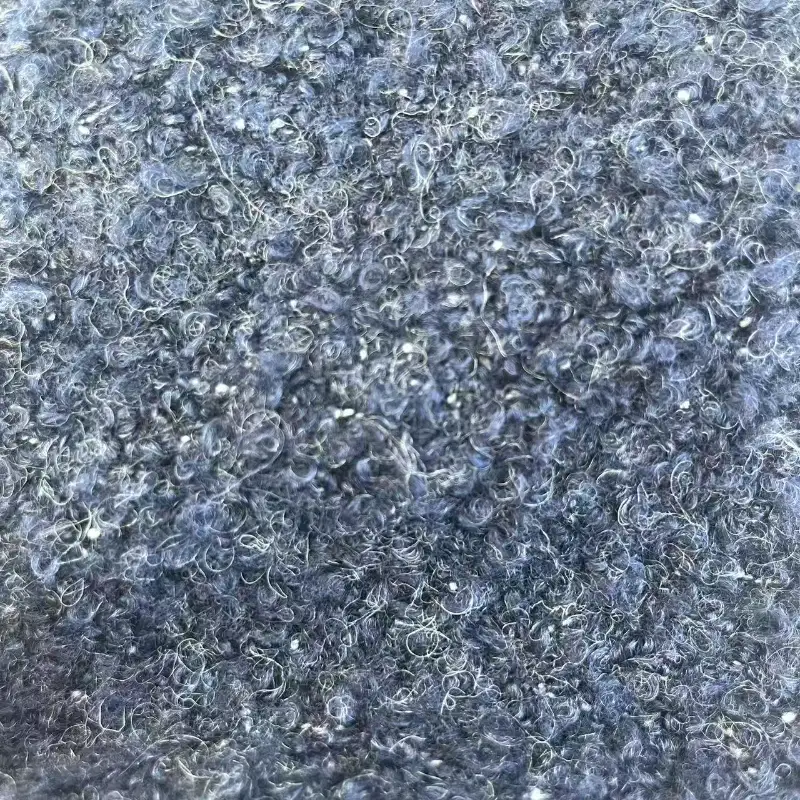 China Yarn for Knitted Jacket (Sweater),Round Neck Pullover (Sweater),Hoodie  (Sweater) Boucle Yarn Fancy Yarn Recycled Polyester Polyester Acrylic Wool Alpaca Elastane DEEP BLUE color buy from China wholesaler bulk order at wholesale price free worldwide shipping Alibaba