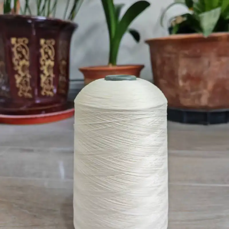 China Yarn for Full-Zipper Cardigan (Sweater),Half-Zipper Cardigan (Sweater),Shirt Long Sleeve Button (Sweater) Raw Polyester Filament Raw Yarn Polyester cream-coloured color buy from China wholesaler bulk order at wholesale price free worldwide shipping Alibaba