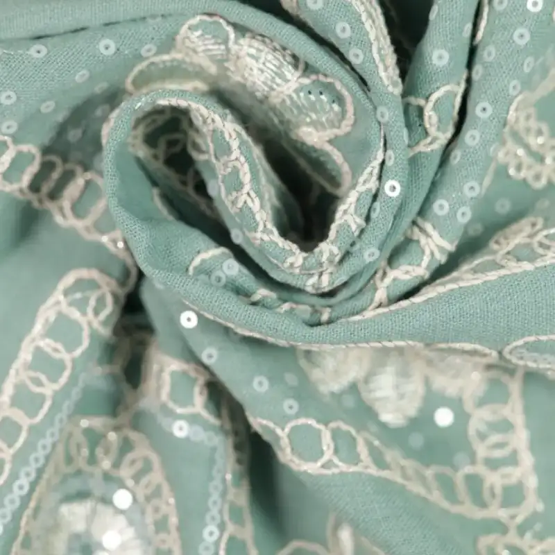 China Fabric for Shirt,Skirt,Backless Beach Dress Chanel-Style Fabric Woolen Polyester dark green color buy from China wholesaler bulk order at wholesale price free worldwide shipping Alibaba