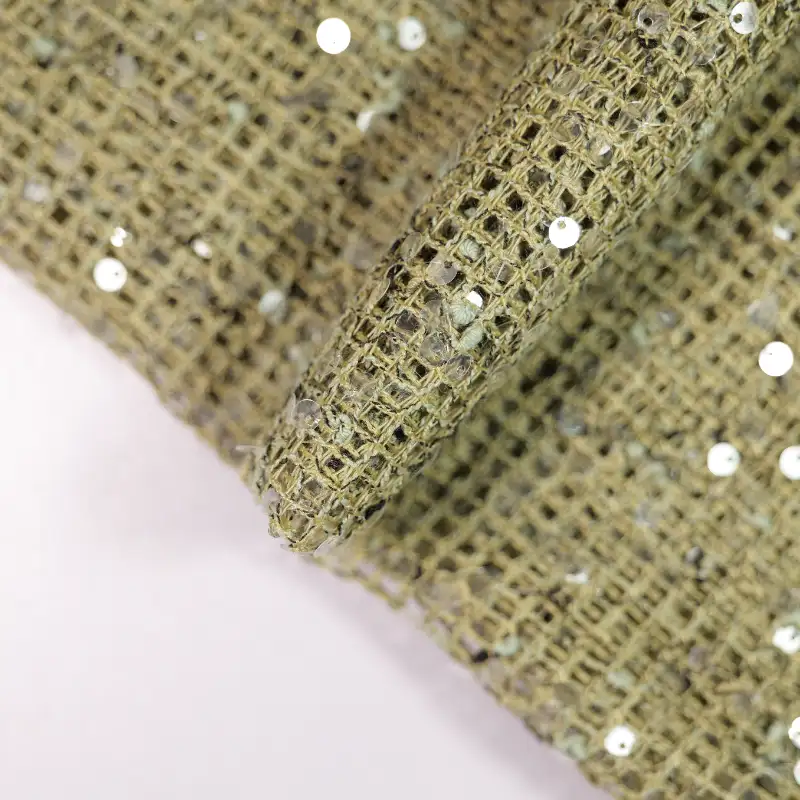 China Fabric for Skirt,Backless Beach Dress Chanel-Style Fabric Woolen Polyester green color buy from China wholesaler bulk order at wholesale price free worldwide shipping Alibaba