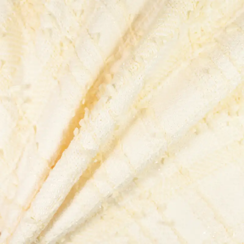 China Fabric for Open Waistcoat,Backless Beach Dress,Womens Crew-Neck Layer Top Chanel-Style Fabric Woolen Polyester RICE color buy from China wholesaler bulk order at wholesale price free worldwide shipping Alibaba