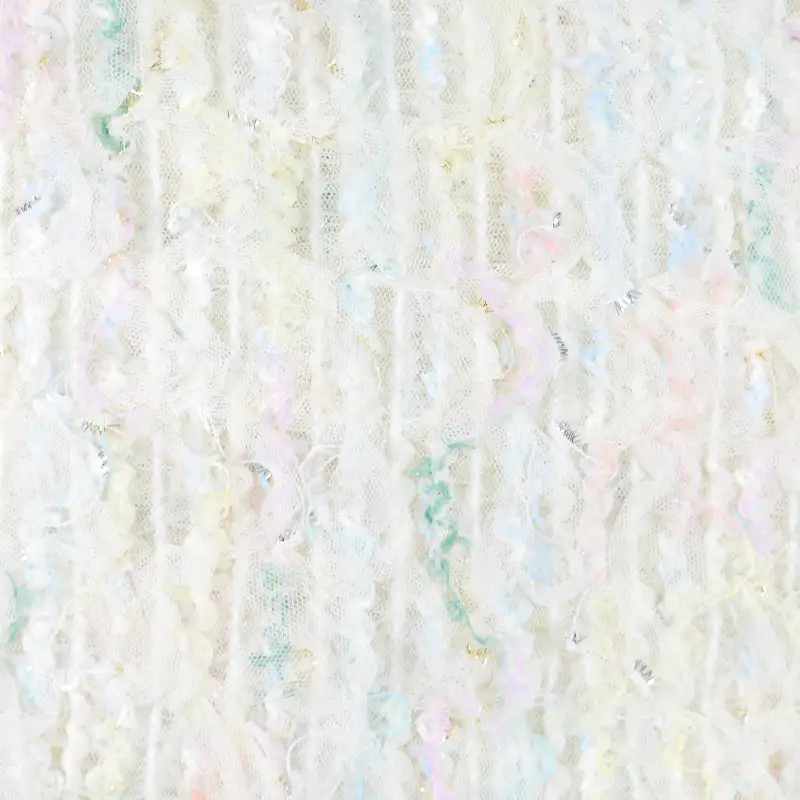 China Fabric for T-Shirt,Skirt,Tank Midi Dress Chanel-Style Fabric Woolen Polyester colorful color buy from China wholesaler bulk order at wholesale price free worldwide shipping Alibaba