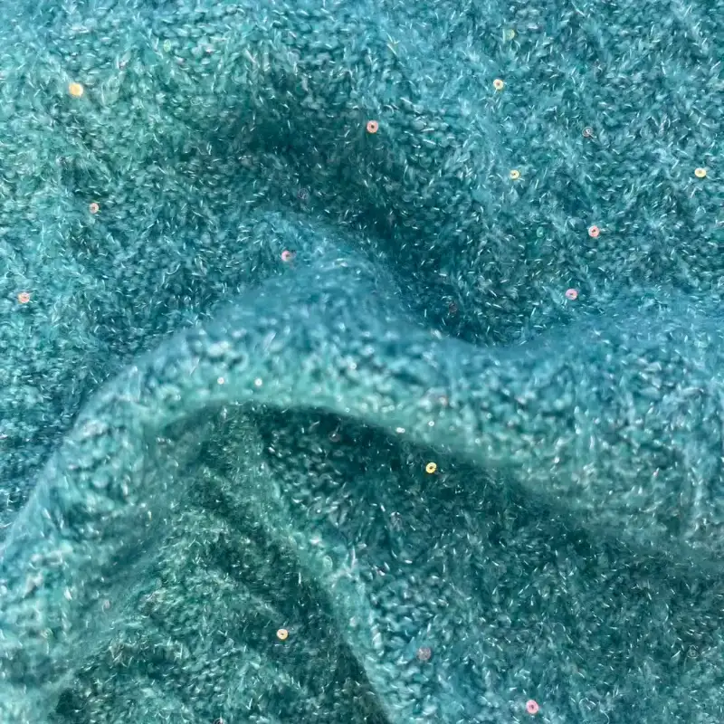 China Yarn for Roll Neck Jumper (Sweater),Kids Ruffled Edge Jumper (Sweater),Gorilla Slim Fit Layer Top (Sweater),Kids Scallop Trims Dress (Sweater) Mossy Yarn Fancy Yarn Acrylic Polyester Lurex Elastane Sequin blue, green color buy from China wholesaler bulk order at wholesale price free worldwide shipping Alibaba