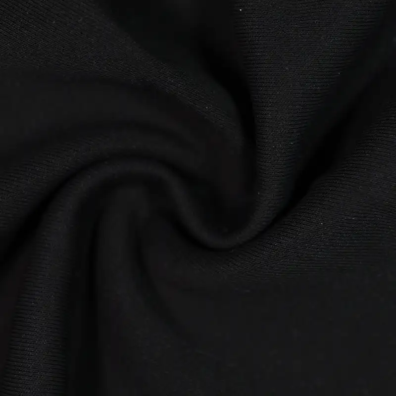 China Fabric for Skirt,Hoodie,Dresses (Pullover) (Sweater) Ponte Roma Knit Fabric Polyester Cotton black color buy from China wholesaler bulk order at wholesale price free worldwide shipping Alibaba
