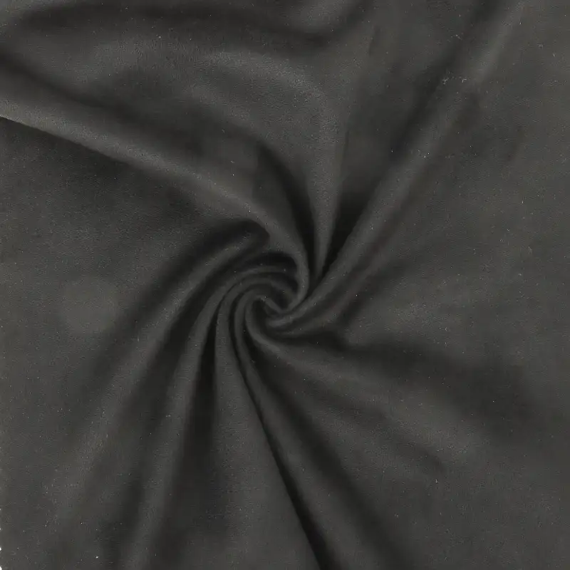 China Fabric for Jackets,Trench Coat,Overcoat,Waist coat Suede Knit Fabric Polyester Spandex Black color buy from China wholesaler bulk order at wholesale price free worldwide shipping Alibaba