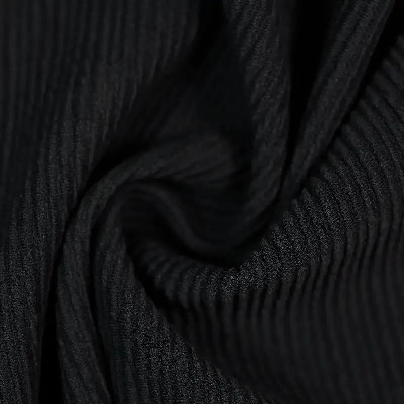 China Fabric for T-Shirt,Skirt Single Jersey Knit Fabric Polyester Spandex black color buy from China wholesaler bulk order at wholesale price free worldwide shipping Alibaba
