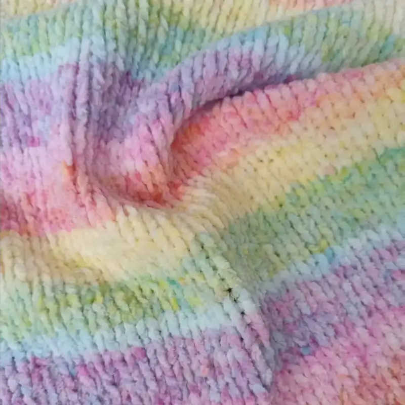 China Yarn for Ladies Vest (Sweater),Men’s Vest (Sweater),Open Cardigan (Sweater),Full-Zipper Cardigan (Sweater),Half-Zipper Cardigan (Sweater) Shiny Chenille Fancy Yarn Polyester rainbow color buy from China wholesaler bulk order at wholesale price free worldwide shipping Alibaba