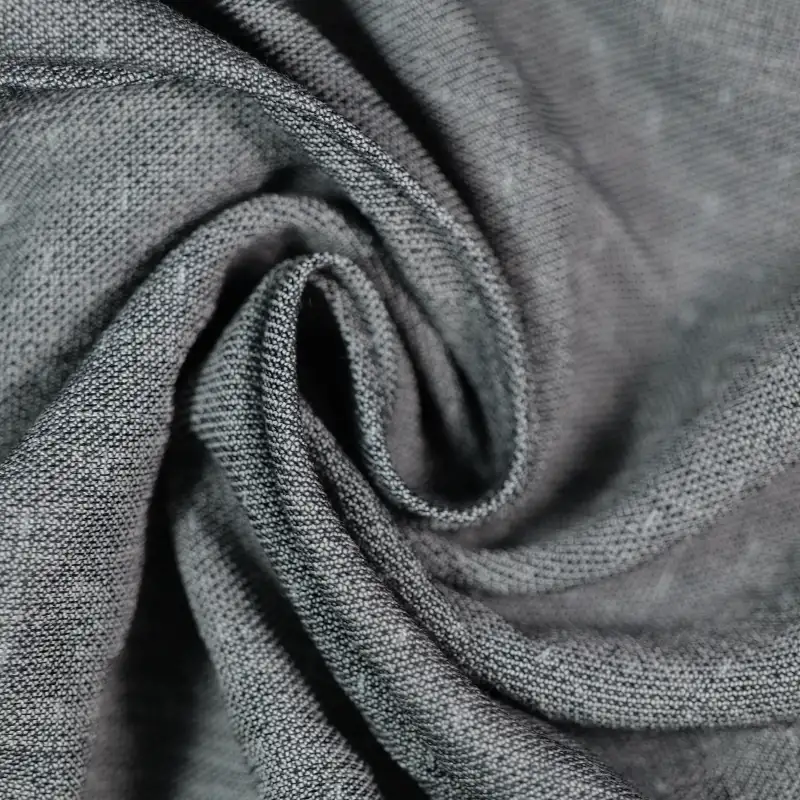 China Fabric for Shirt,Skirt Polyester/Rayon Plain Woven Blended Fabric Polyester Rayon Flax grey color buy from China wholesaler bulk order at wholesale price free worldwide shipping Alibaba