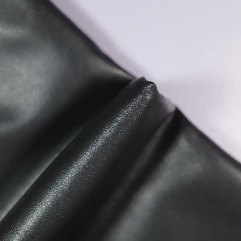 China Fabric for Pants,Jackets Fake Fur Synthetic Woven Fabric Polyurethane----PU BLACK color buy from China wholesaler bulk order at wholesale price free worldwide shipping Alibaba