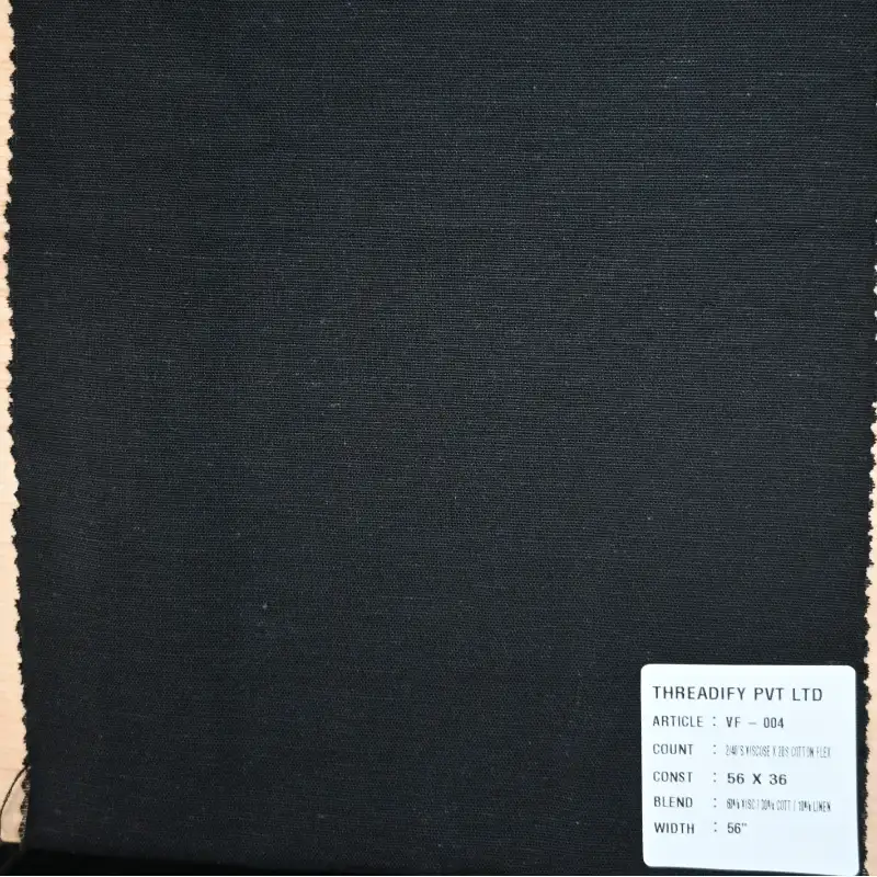 India Fabric for Shirt Cotton Plain Natural Woven Fabric visc / cot/ linen Black color buy from India wholesaler bulk order at wholesale price free worldwide shipping Alibaba