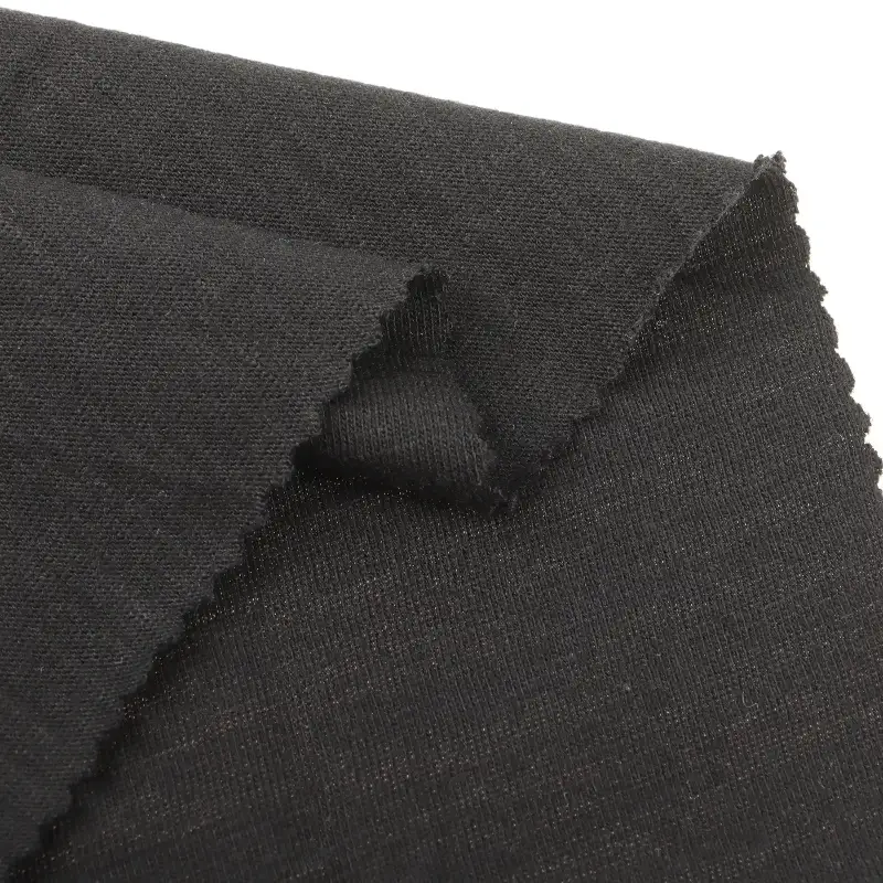 China Fabric for T-Shirt,Tank Top,Crop Top,Pajamas,Loungewear Single Jersey Knit Fabric Cotton Modal Black color buy from China wholesaler bulk order at wholesale price free worldwide shipping Alibaba