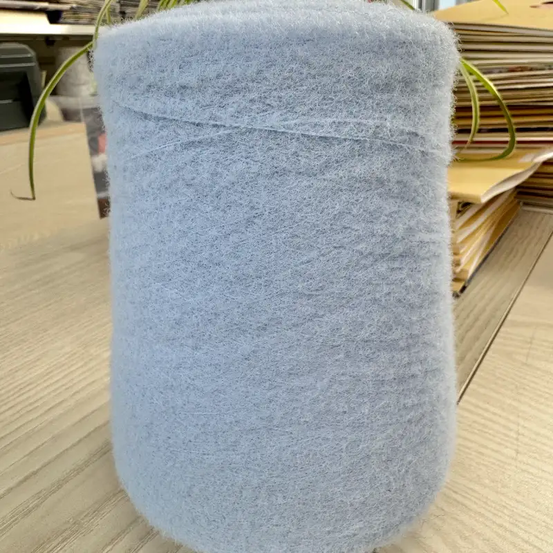 China Yarn for Ladies Vest (Sweater),Men’s Vest (Sweater),Open Cardigan (Sweater),Crew Neck Pullover (Sweater),Crop Top Pullover (Sweater),Hoodie  (Sweater) Teddy Yarn Fancy Yarn Nylon Blue color buy from China wholesaler bulk order at wholesale price free worldwide shipping Alibaba