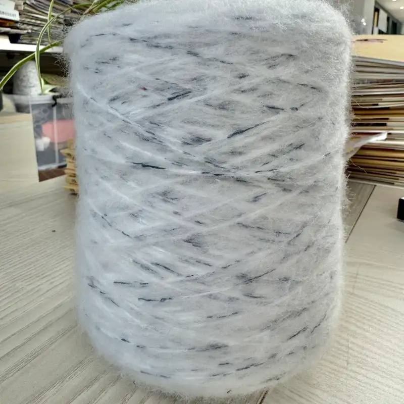 China Yarn for Ladies Vest (Sweater),Men’s Vest (Sweater),Open Cardigan (Sweater),Half-Zipper Cardigan (Sweater),Crew Neck Pullover (Sweater),Crop Top Pullover (Sweater) Air Spun Yarn Fancy Yarn Recycled Polyester Acrylic Wool White-Blue color buy from China wholesaler bulk order at wholesale price free worldwide shipping Alibaba