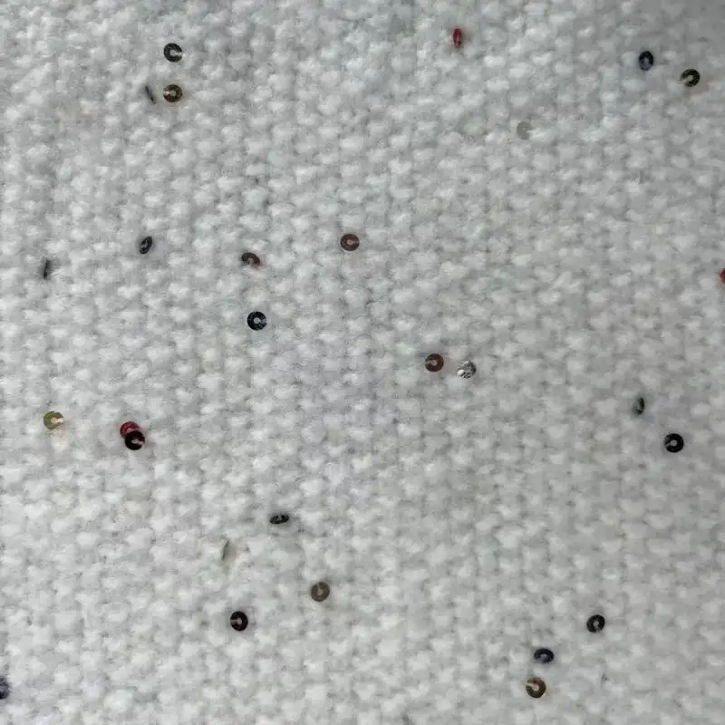 China Yarn for Round Neck Pullover (Sweater),Hoodie  (Sweater),Skirt (Sweater),Asymmetric Cardigan (Sweater) Mossy Yarn Fancy Yarn Polyamide Acrylic Polyester Wool Sequin WHITE+SPARKLING color buy from China wholesaler bulk order at wholesale price free worldwide shipping Alibaba