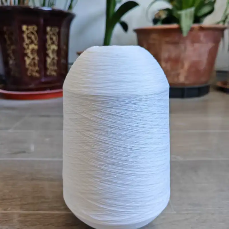 China Yarn for Full-Zipper Cardigan (Sweater),Half-Zipper Cardigan (Sweater),Shirt Long Sleeve Button (Sweater) Raw Polyester Filament Raw Yarn Recycled Polyester white color buy from China wholesaler bulk order at wholesale price free worldwide shipping Alibaba