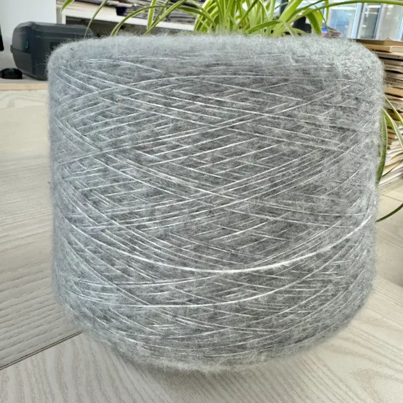 China Yarn for Ladies Vest (Sweater),Men’s Vest (Sweater),Open Cardigan (Sweater),Half-Zipper Cardigan (Sweater),Crew Neck Pullover (Sweater),Crop Top Pullover (Sweater) Air Spun Yarn Fancy Yarn Polyester Anti-pilling acrylic Nylon Gray color buy from China wholesaler bulk order at wholesale price free worldwide shipping Alibaba