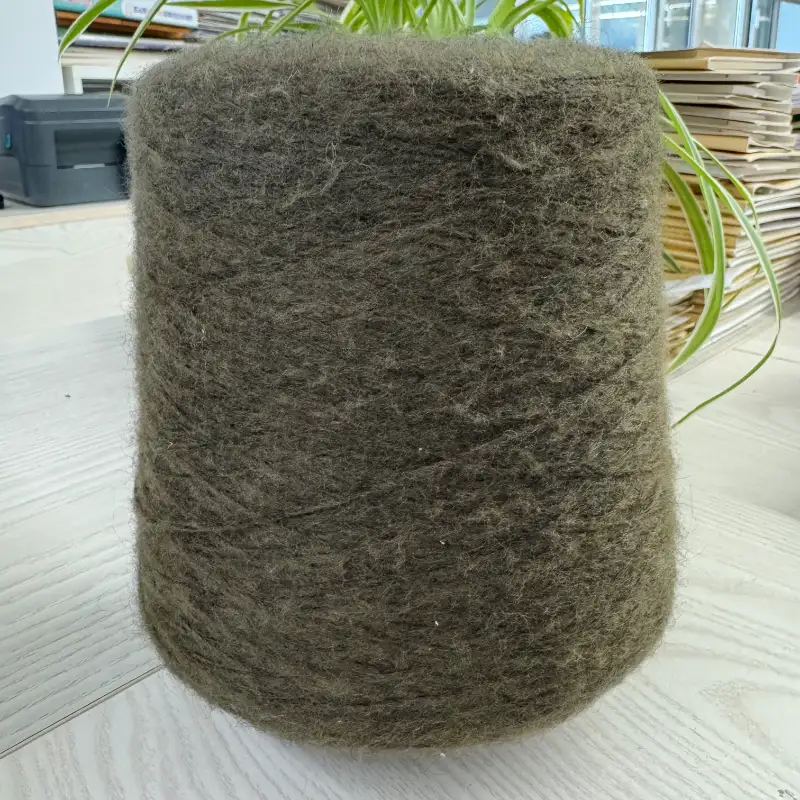 China Yarn for Ladies Vest (Sweater),Men’s Vest (Sweater),Open Cardigan (Sweater),Half-Zipper Cardigan (Sweater),Crew Neck Pullover (Sweater),Crop Top Pullover (Sweater) Air Spun Yarn Fancy Yarn Polyester Acrylic Nylon Olive color buy from China wholesaler bulk order at wholesale price free worldwide shipping Alibaba