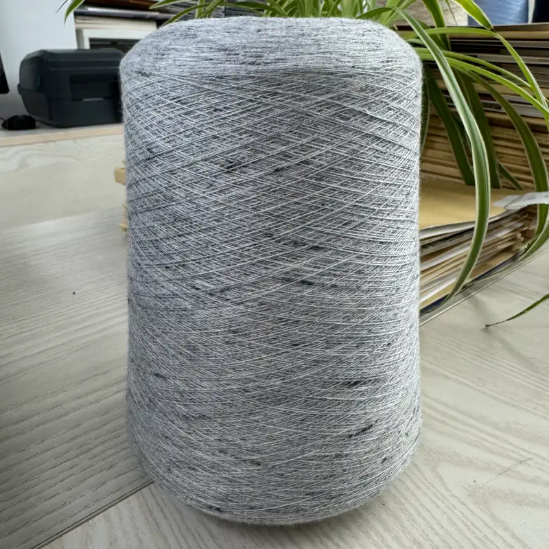 China Yarn for Ladies Vest (Sweater),Men’s Vest (Sweater),Open Cardigan (Sweater),Crew Neck Pullover (Sweater),Crop Top Pullover (Sweater) Ring Spun Regular Yarn Cotton PBT Recycled Polyester Gray color buy from China wholesaler bulk order at wholesale price free worldwide shipping Alibaba